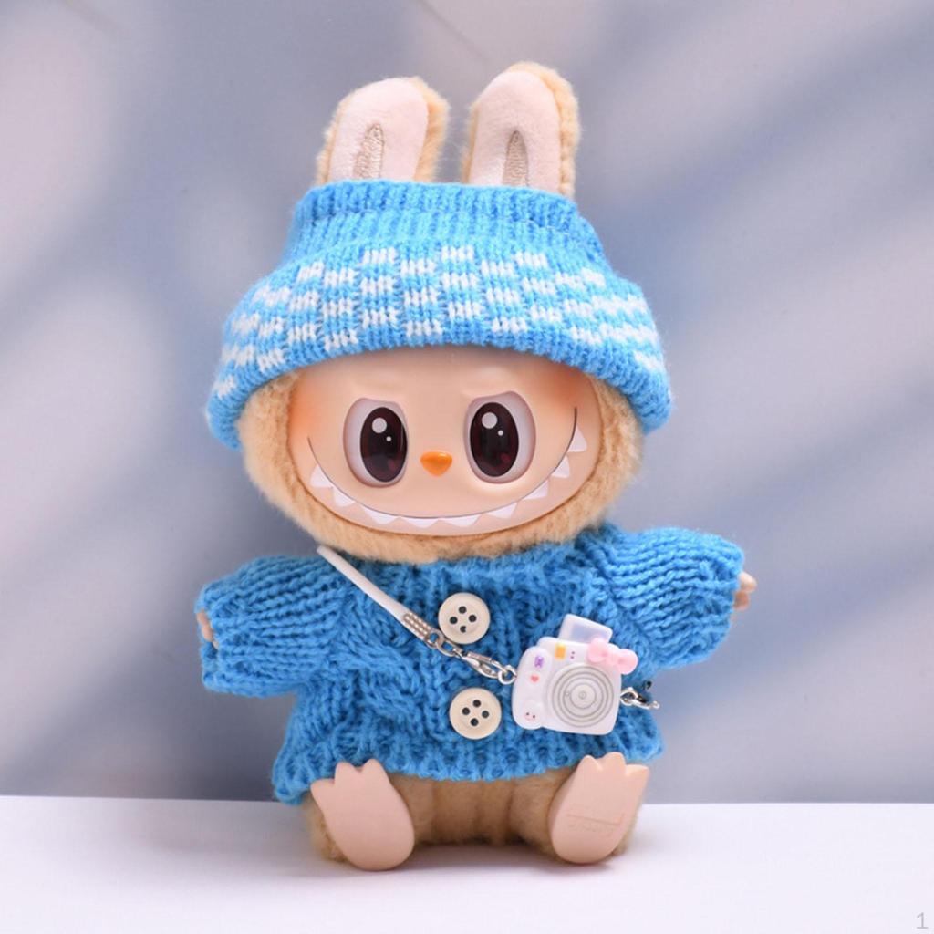 Doll Outfit Set with Sweater And Hat for 15 Cm/17 Cm Accessories