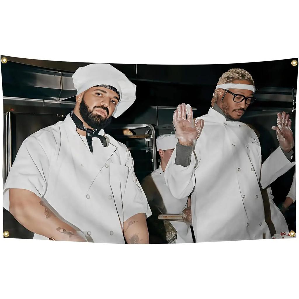 Chef Life Hip Hop Rap Flag 3x5 FT 2D Plane Print Funny Banner with 4 Brass Grommets Wall Decor for College Dorm Bedroom Party