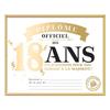 [A3650] - Official Gold '18 Years' Diploma Frame - 25x20 Cm