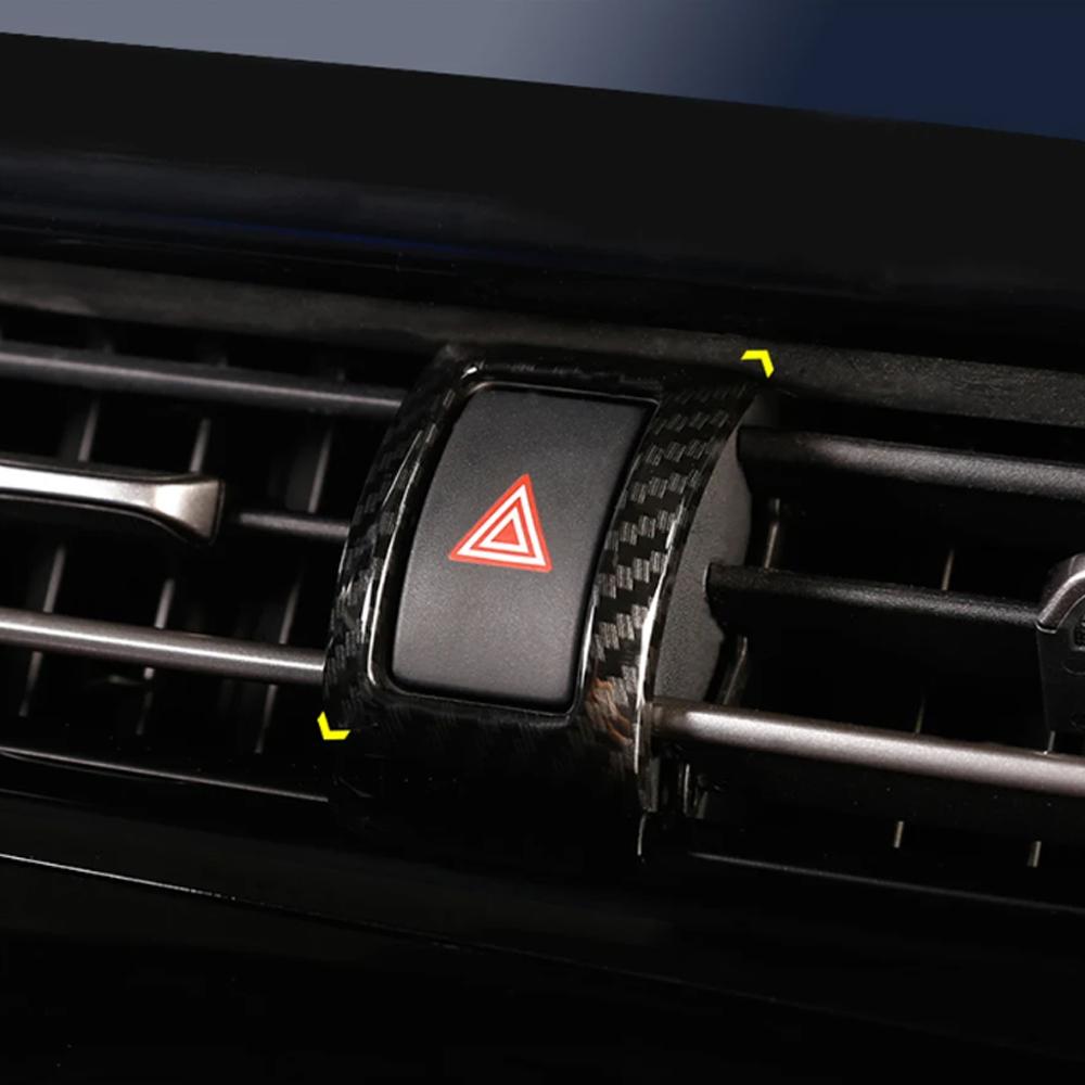 ADF3 Double Flash Light Emergency Light Button Frame Decoration Cover Trim For Toyota CH-R CHR 2016-2023 Accessories