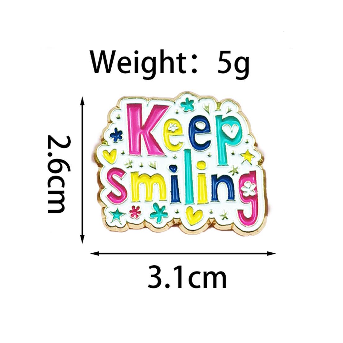 Inspirational Cartoon Palette Brooch with English Quotes – Colorful Alloy Badge Accessories