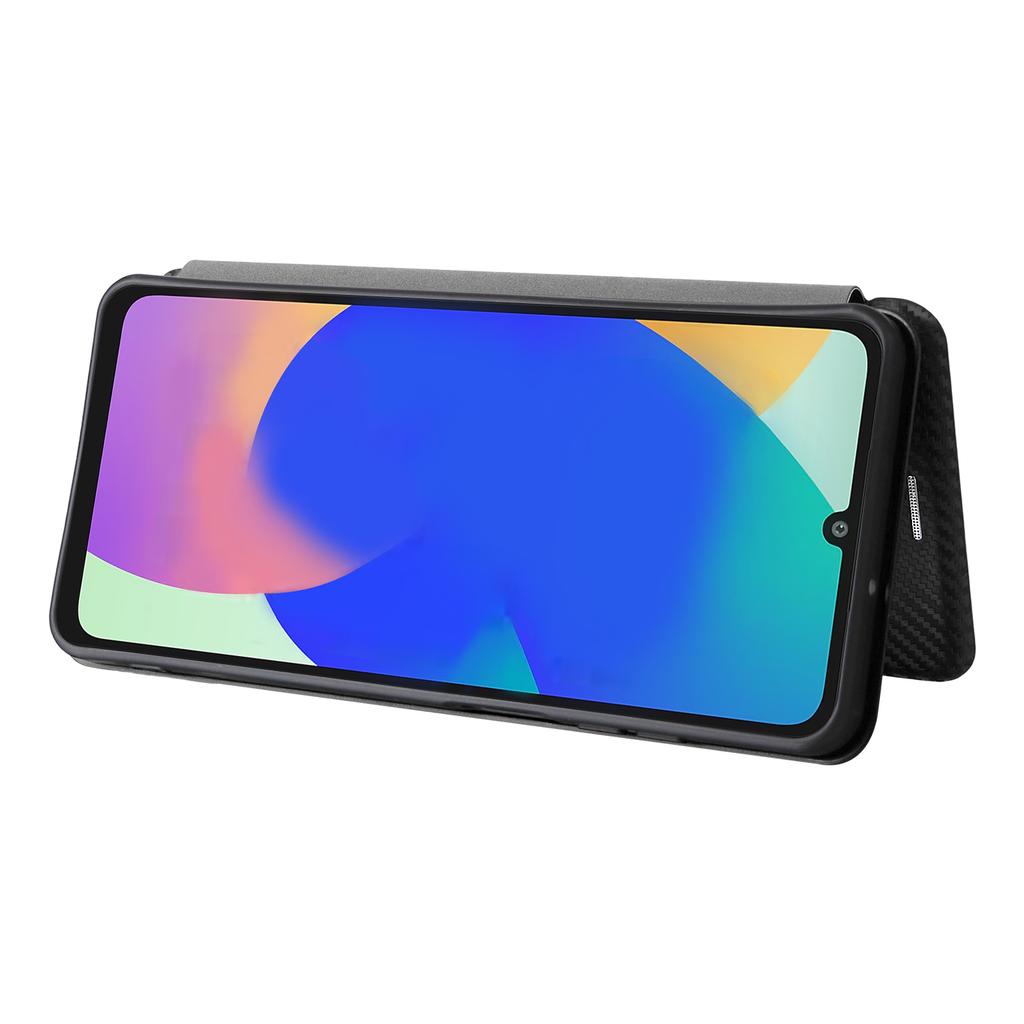 For Samsung Galaxy F06 5G/M06 5G Case Carbon Fiber Texture Drop-Proof PU Leather Phone Cover