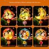 Cartoon Mid Autumn Lantern Cute Handheld Rabbit Flower Lantern Bunny Lantern  Festive Lighting