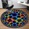 1pc Kaleidoscope Pattern Chair Carpet for Office Non-Slip, Machine Washable Rug for Office, Room - Holiday Decor, Machine Made Yy251016116
