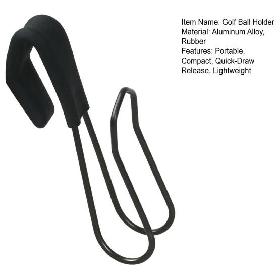 Golf Ball Holder with Quick-Draw Release Portable Waist Hip Metal Ball Carrier Holds 3 Balls Golf Accessory for Men Women