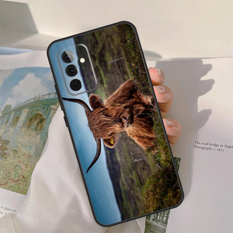 Highland Cow Animal Case For Samsung Galaxy A55 A35 A15 A32 A12 A22 A52 A06 A54 A34 A14 A56 A36 A26 A16 A13 A53