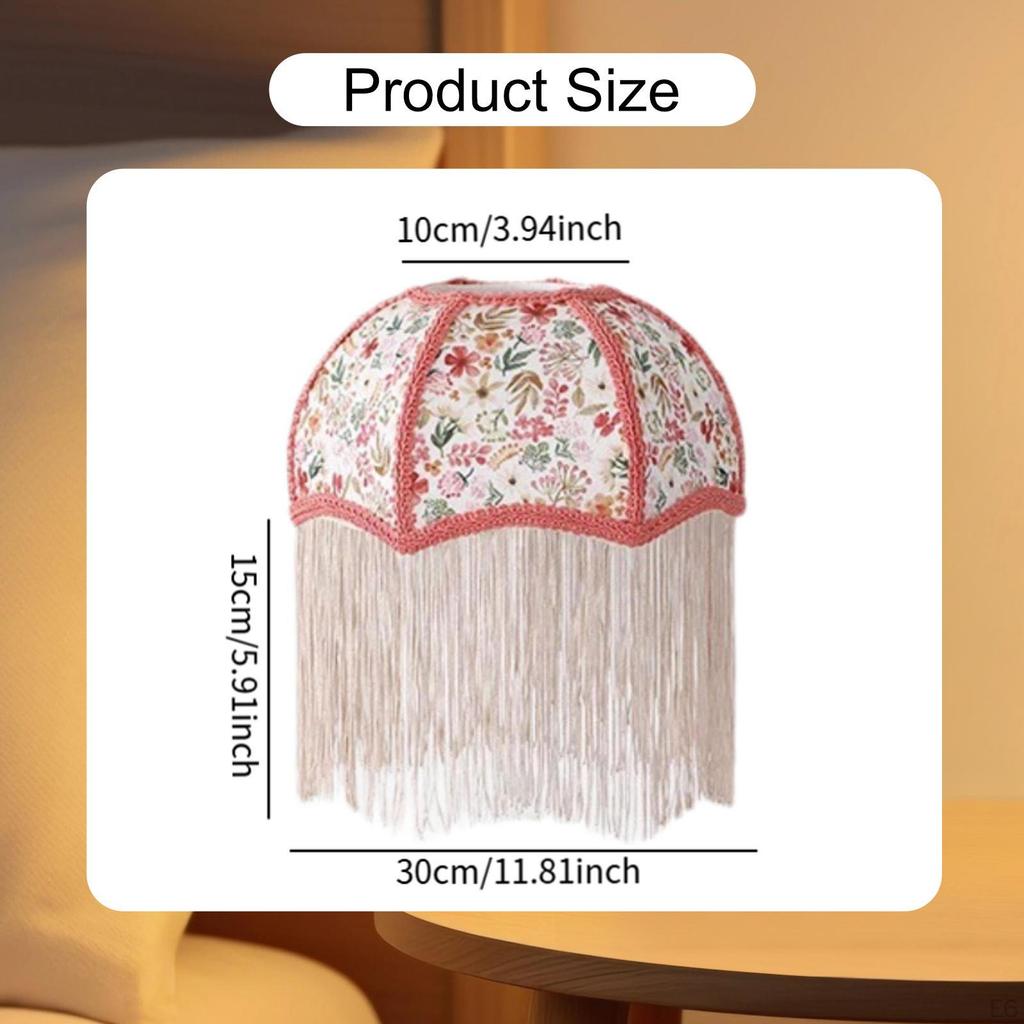 Lamp Shade with Tassels Floor Cover Replacement Decorative E27 Home Decoration Light for