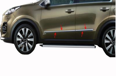Listwy drzwiowe (4 szt., nierdzewne) OmsaLine - Włoska stal nierdzewna dla Kia Sportage 2015-2021