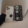 Capa de celular preta 3D brilhante rosa estrela para iPhone 15 14 13 12 11 Pro Max X XR XSMAX 7 8 Plus SE TPU capa capa novos produtos