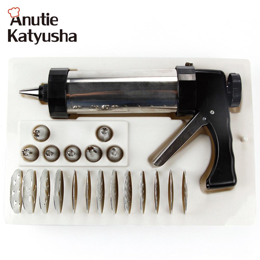 1 sada lisu na sušenky Pistole Stroj na výrobu cukroví Dekorace dortů Pečivo Pistole Trysky Nástroj Cookie