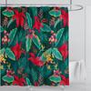 Bohemian Shower Curtain Tropical Jungle Wildlife Bathroom Set Modern Pink Aesthetic Parrot Floral Bathroom Curtain With Hooks