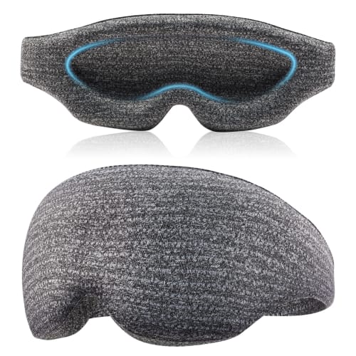 

FIIL Eye Mask, 3D Sleeping Mask with 99.99% Light Blocking Rate, for a Restful, Comfortable Sleep. Soft, Lightweight, Breathable, and Washable. Adjust