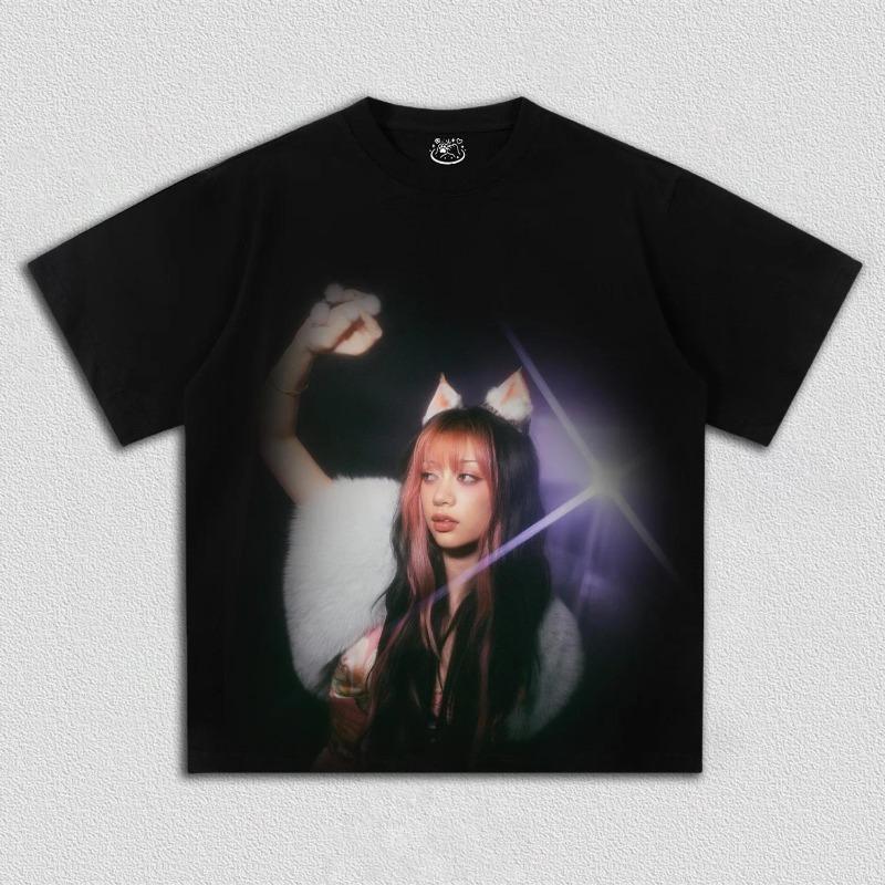 Korean Kpop Band Gril Group KATSEYE Printed T-shirt Women Oversize Y2k Short Sleeve High Quality Harajuku Loose Female Clothing