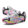 Low-top football shoes tf broken nails artificial flat AG nails leather feet boys and girls children and adolescents students training shoes