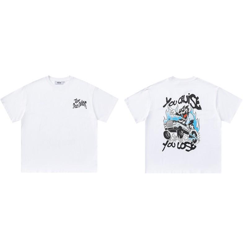 Premium Baumwolle Grafik T-Shirt Unisex Oversized Streetwear T-Shirt Lässiges Kurzarm