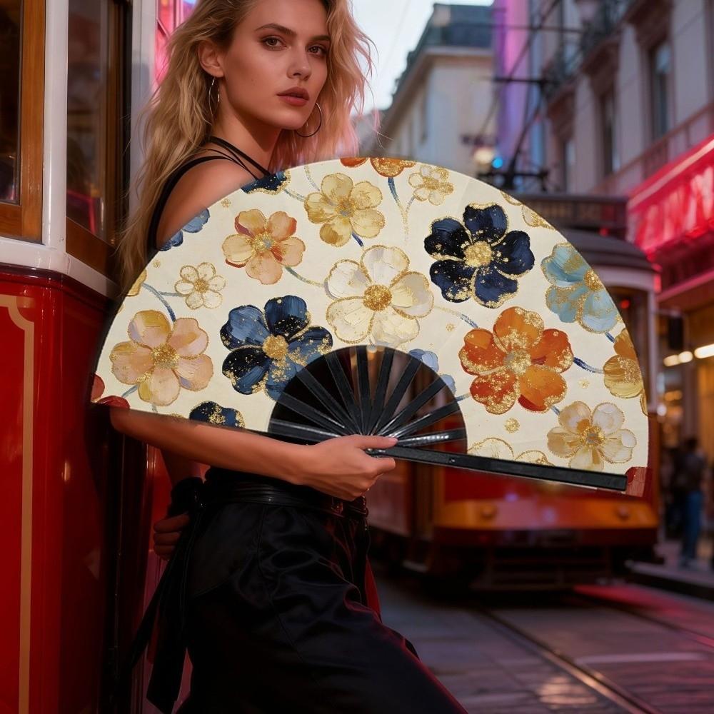 Handmade Portable Folding Fan Decorative Retro Handheld Fan Hanfu Accessories