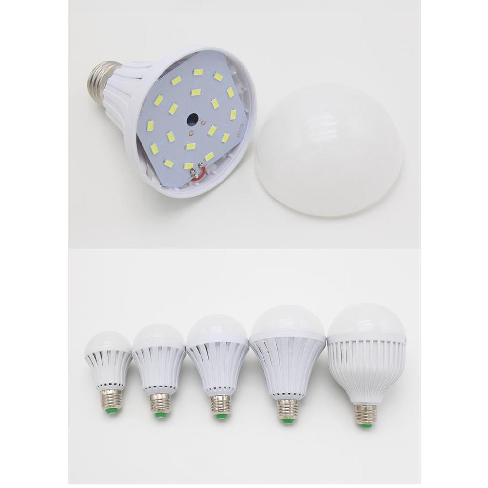 E27 5W 7W 12W 15W Smart Emergency Light LED Bulb 220V Rechargeable For Home Corridor Garage Emergency Lamps LED Lights New