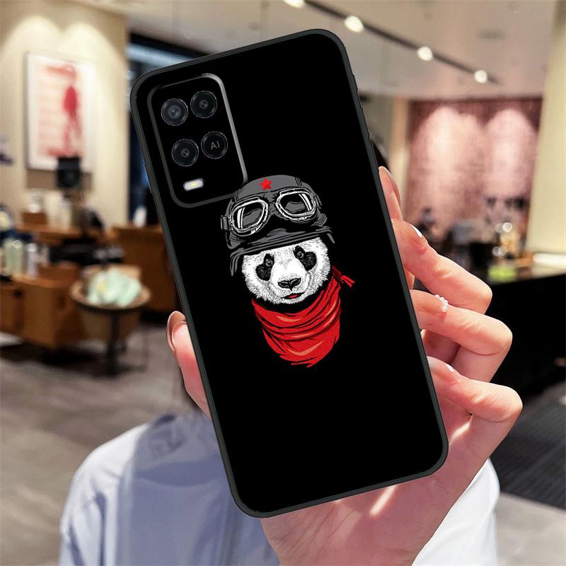 Cartoon Niedlicher Panda Bär Hülle Für Oppo A40 A60 A80 A18 A38 A58 A78 A98 A16 A76 A96 A15 A17 A77 A74 A94 A54 A57S Abdeckung