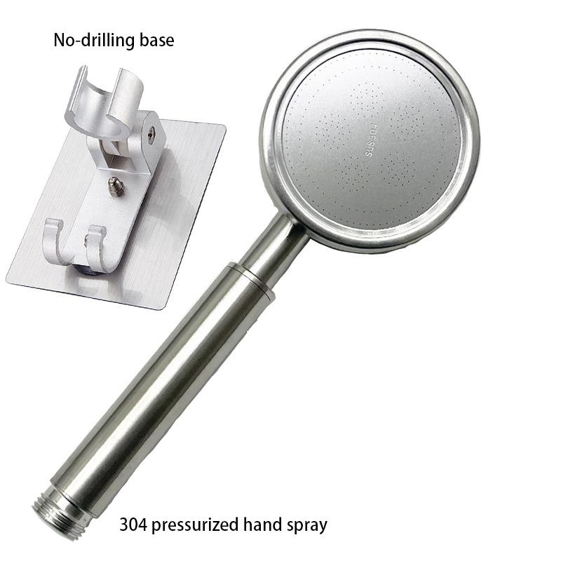 Stainless Steel Shower Head Set 304, Showering And Bathing Handheld High-pressure Shower Head Set For Home Use, Bathroom Accesso