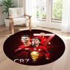 Ronaldo's Round Floor Mat Design for Balcony Bedrooms Kitchen Dormitory Antislip Round Carpet Office home decor Spiritual Gift