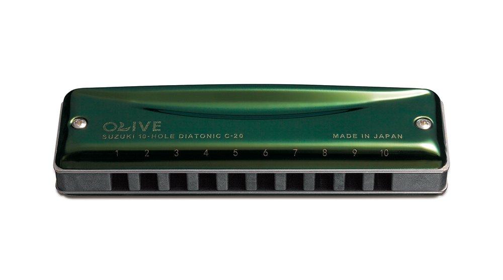 

SUZUKI 10-hole harmonica OLIVE C-20 C key