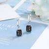 Romantic Fashion Zircon Square Earrings In Blue - European & American Style