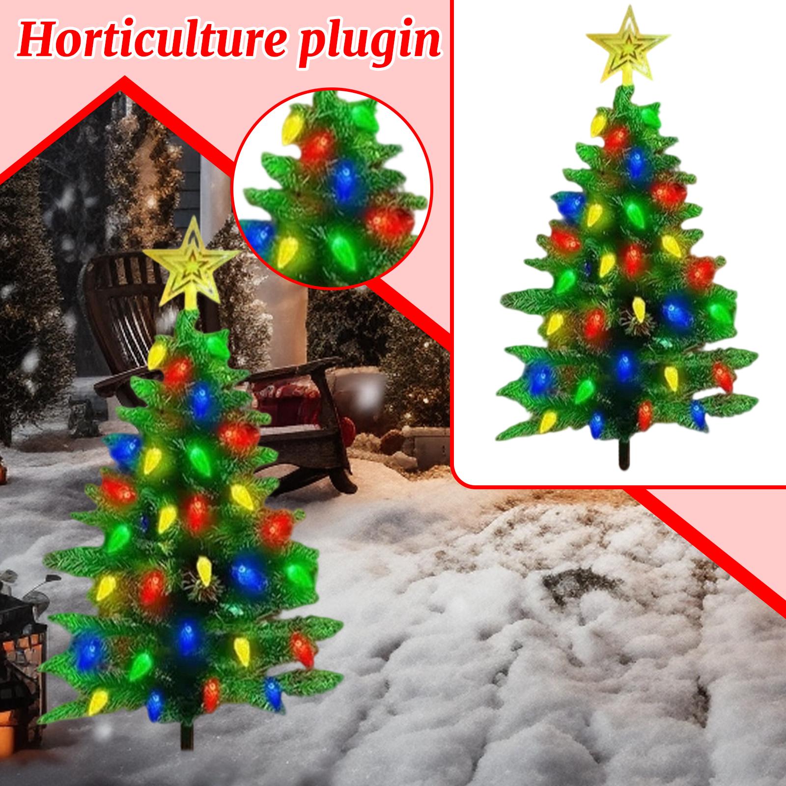 

Solar Christmas Tree Lights Christmas Atmosphere Luminous Tree LightsWaterproof Outdoor Garden Ground LawnLights One Size