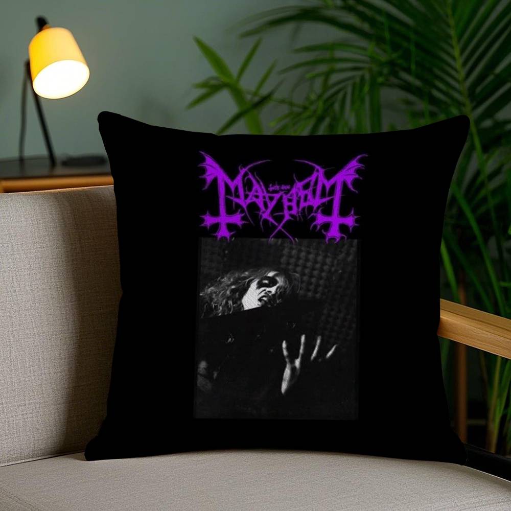 Live In Leipzig M-Mayhem Burzum Pillow Case Sofa Short Plush Double-sided HD Printing Room Home Office Gift Cushion Cover