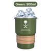 500ML National Emblem of Saudi Arabia Logo Coffee Mug Stainless Steel Water Cup Outdoor Camping Beer Mug with Lid Straw for Gift
