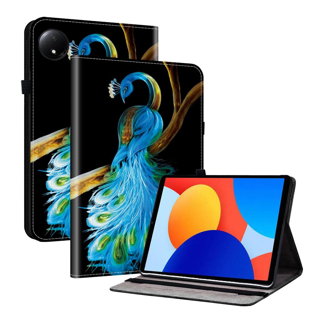 Capa de Tablet de Couro PU para Xiaomi Redmi Pad SE 8.7 - 11 Estilos! Durável, com 2 compartimentos para suporte, porta-lápis e compartimentos para cartões, capa traseira de TPU flexível