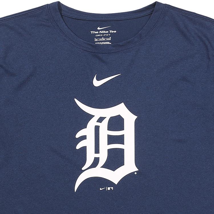 Nike X MLB T-Shirt Detroit Tigers Graphic Logo Print Crew Neck Short Sleeve American Vintage Kids Tops Navy-Blue 3Z3B7SAG5-DET