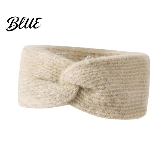 Stylish Retro Knot Headband Women Winter Headband Twist Knitted Thick Warm Ear Elastic Hair Accessory for Autumn Warmers Cozy Head Wrap Cold Weather