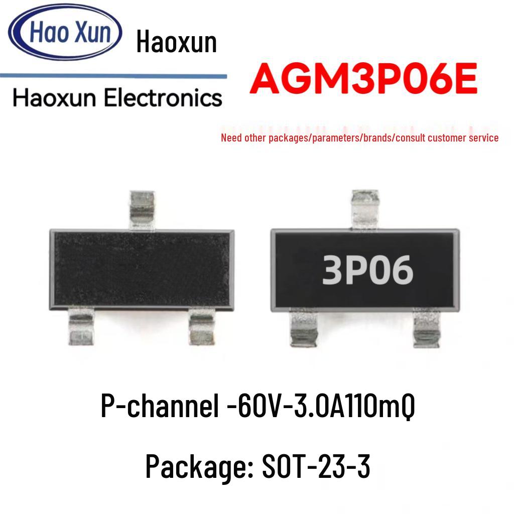 

60V 3A P-Channel MOSFET Transistor - APM3P06E (SOT-23-3 Surface-Mount)