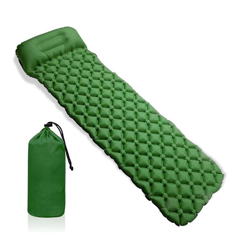 Inflatable Sleeping Mattress with Pillow, Air Mat, Camping Tent, Outdoor Sleeping Pad for Travel, Backpacking, Hiking