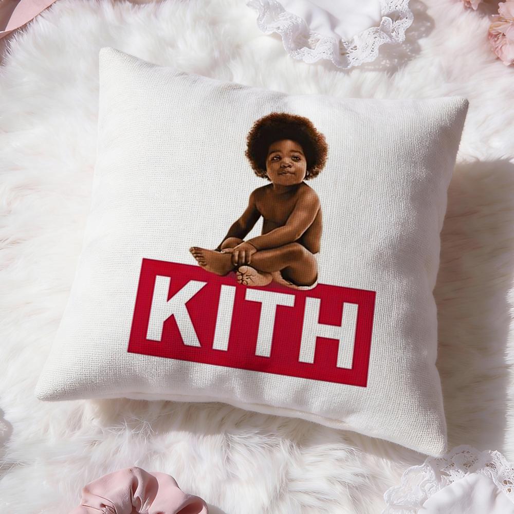 Classic Logo K-KITH Cushion Cover Premium Comfort Reversible Pillow Cove -Two In One Design for Any Room & Car Interior