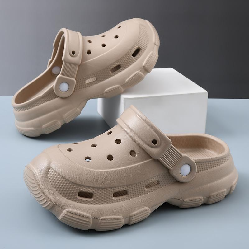 Hole shoes men eva summer wear thick-soled home indoor non-slip summer wear-resistant bag head cool slippers women