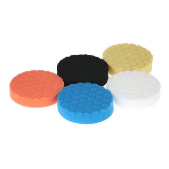 5Pcs 5 Inch 125Mm Car Vehicle Polishing Wave Pads Waxing Buffing Sponge Set