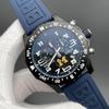 Ceas bărbătesc cu cronograf quartz 2025 Century BN cu curea din piele și inel de cauciuc Euro Gear Ring