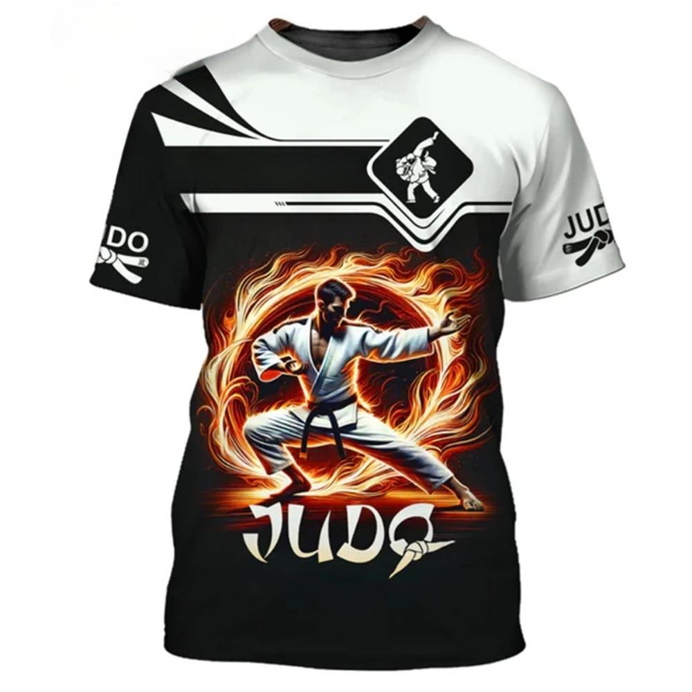 Personalized Fashion Judo Pattern 3D Printed Loose T-shirts Sports Casual Comfortable Short Sleeve T-shirt