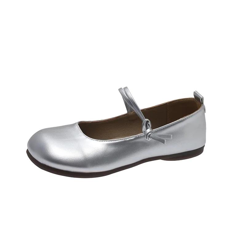 Fashion 2024 Hot Sale Shoes Female One Kick Women's Flats Spring Autumn Round Toe Solid Solft Sole Casual Comfortable Flats Loafers