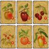 MISES Fruit And Vegetable Metal Poster Decorative Plate Kitchen Vintage Poster Home Bar Farm Industrial Decor Metal Tin Sign