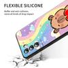 Cartoon Anime Capibala Art Phone Case For Samsung Galaxy S26 S25 S24 S23 S22 S21 S20 Ultra Plus FE 5G Black Soft TPU