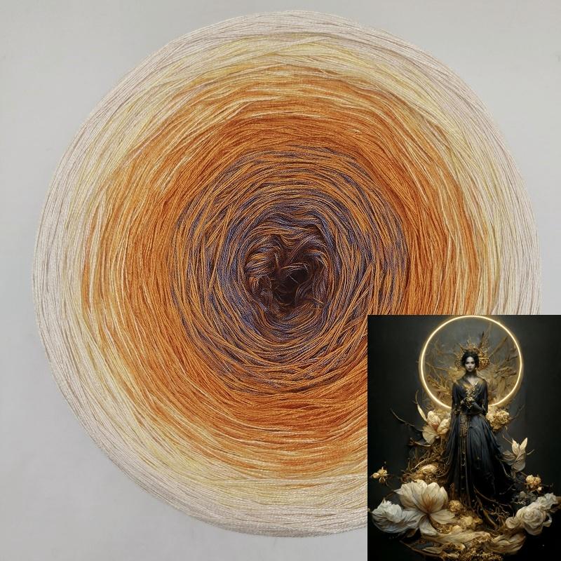 300g Mercerized Cotton Yarn Gradient Color Long Section Dyed Hand Wound Mixed Strand Cake Thread DIY Hand Knitted Shawl Scarf
