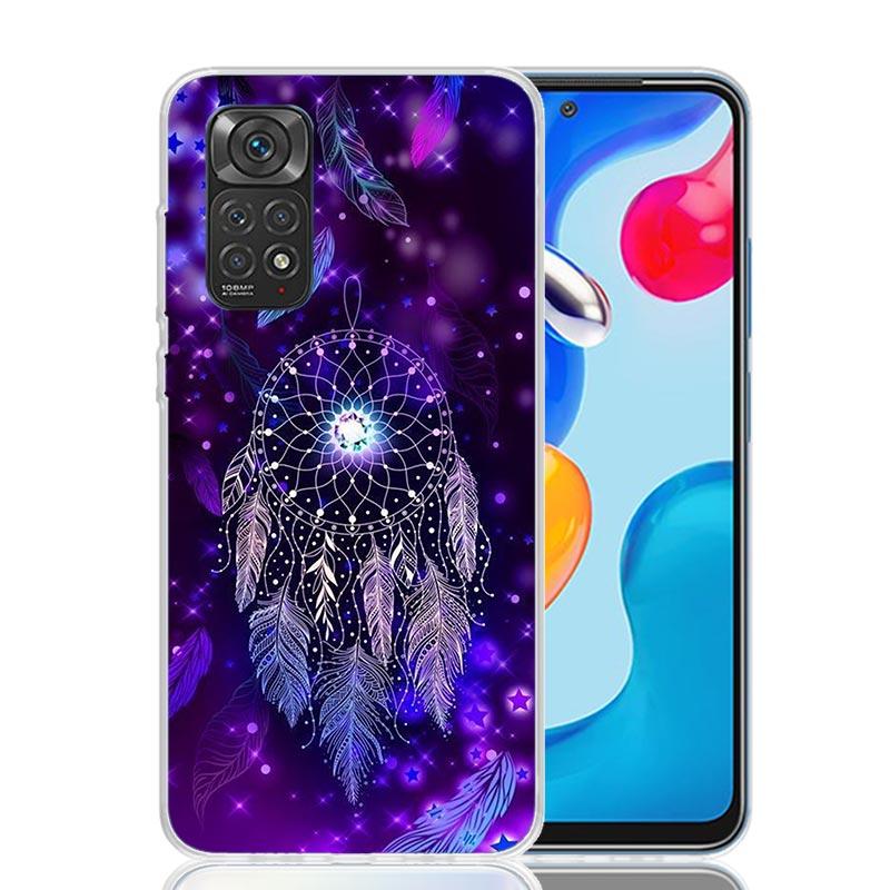 Retro Feather Dreamcatcher Phone Case For Xiaomi Redmi Note 15 14 13 12S 12 Pro Plus 11S 11E 11 11T 10S 10 Art Soft Pattern Cove