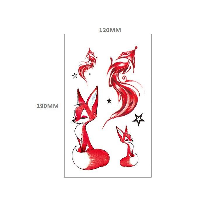 Waterproof Tattoo Sticker Girl Colored Rose Lotus Bohemian Brahma Totem Chest Back Cover Tattoo