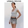 UR Women's Floral Print Slim Fit Short Sleeve T-Shirt
