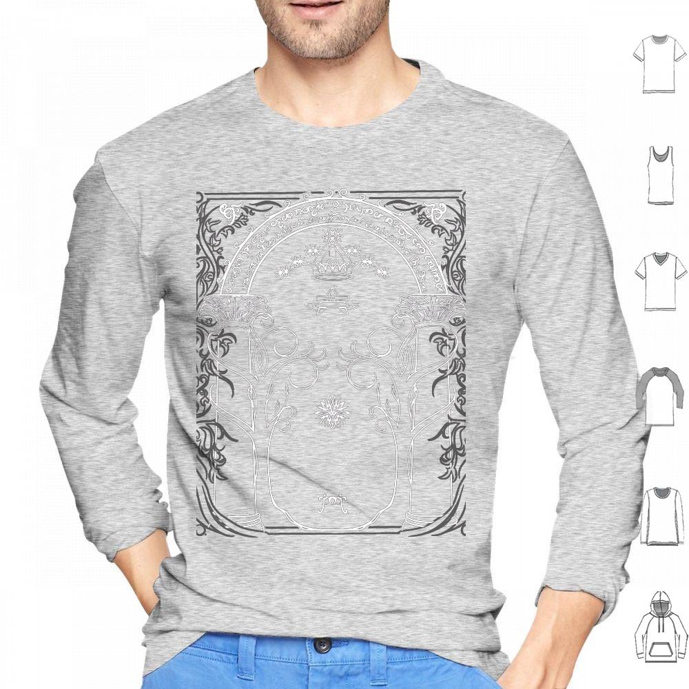Mountain Door In The Style Of J.r.r.tolkien Hoodie Cotton Long Sleeve Jrrtolien Baggins Smog Dragon Mountain