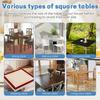 2Pcs Square Fitted Tablecloth Soft Square Fitted Table Cover with Elastic Strap Minimalist Square Tabletop Cover Removable Card