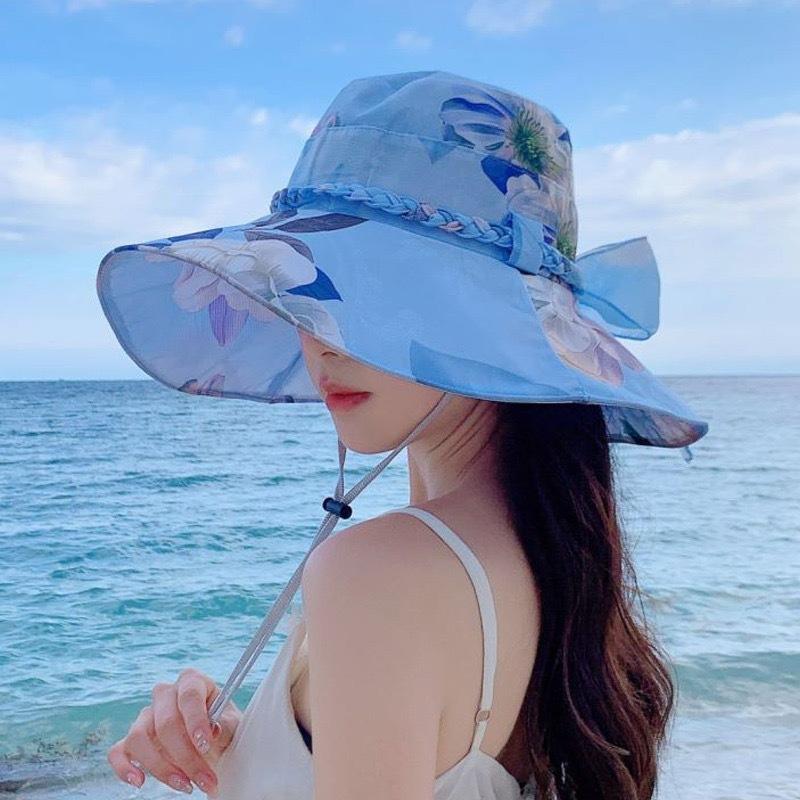 Women Summer Mesh Breathable And Foldable Fisherman Hat Outdoor Large Brim Sun Protection Hat Outdoor Beach Travel Cap