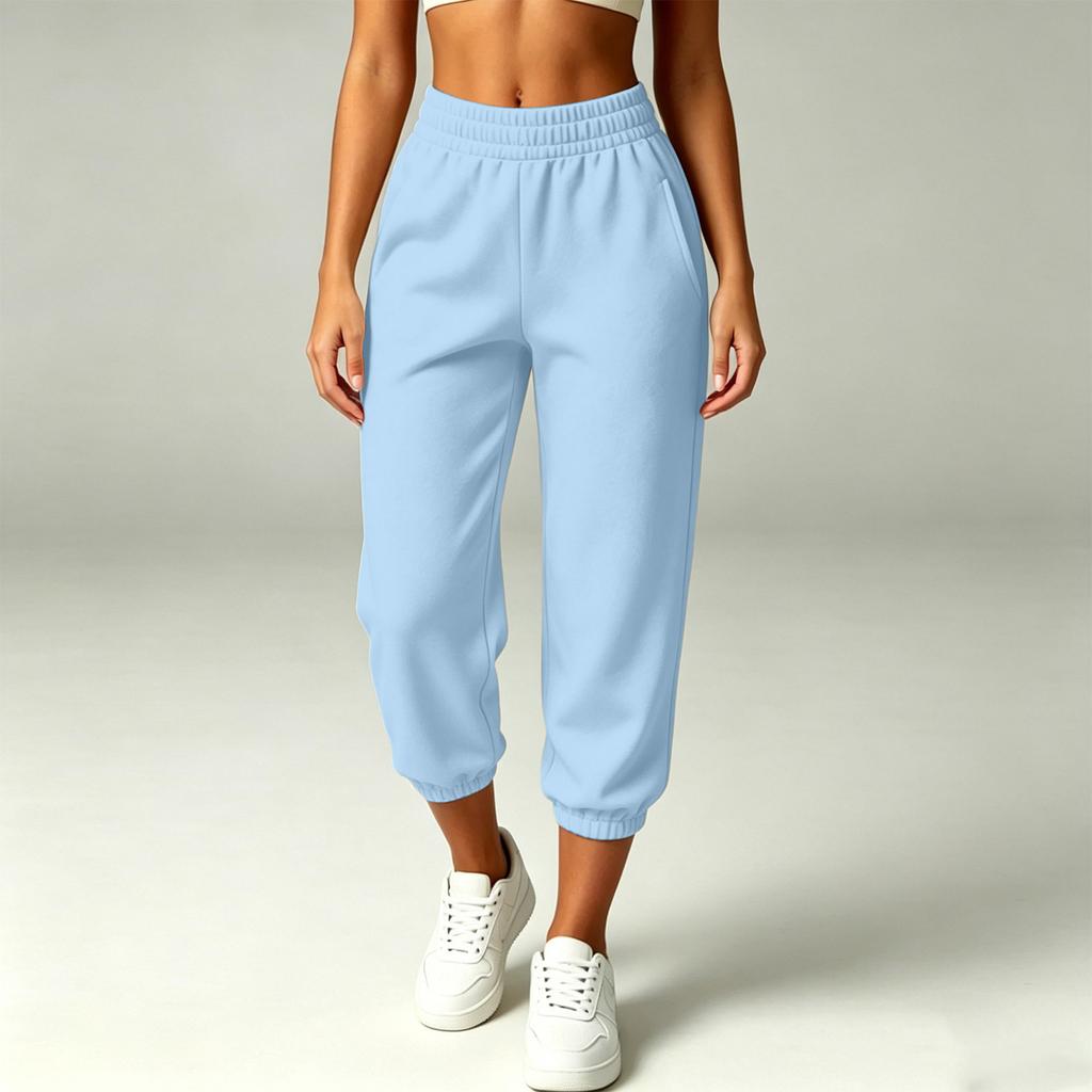 Women's Fashion Casual Color Sweatpants with Pockets for Everyday Wear